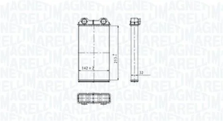 Теплообмінник, система опалення салону MAGNETI MARELLI 350218439000