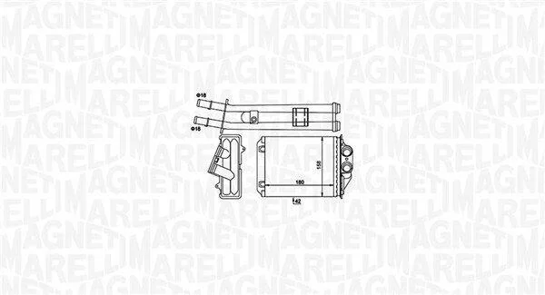 FIAT радіатор опалення 500,Panda,Ford Ka MAGNETI MARELLI 350218491000 (фото 1)