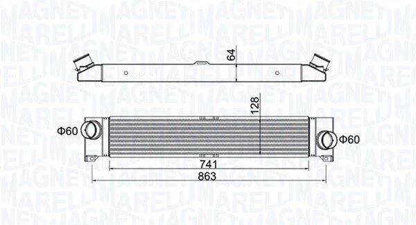 CITROEN інтеркулер системи подачі повітря Jumper,Fiat Ducato,Peugeot Boxer 06- MAGNETI MARELLI 351319204230 (фото 1)