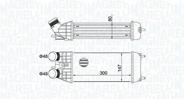 Охолоджувач наддувального повітря MAGNETI MARELLI 351319204470 (фото 1)