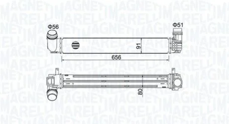 Охолоджувач наддувального повітря MAGNETI MARELLI 351319204730