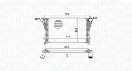 Охолоджувач наддувального повітря MAGNETI MARELLI 351319205370