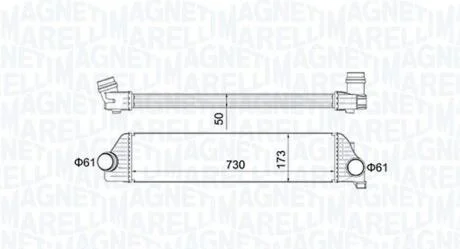 Охолоджувач наддувального повітря MAGNETI MARELLI 351319205410