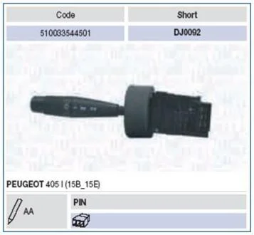 Вимикач PEUGEOT 405 - 06/92 [] MAGNETI MARELLI 510033544501