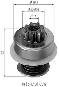 Бендикс (z=9) VW Golf, Jetta1,6/1,8/1,9D/1,5D,T-2 1,6-2,0 [] MAGNETI MARELLI 940113020088