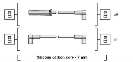 Комплект проводів запалювання CHEVROLET LUMINA, LUMINA APV PONTIAC FIREBIRD, TRANS SPORT 3.1 01.87-09.97 MAGNETI MARELLI 941318111136