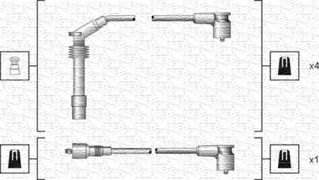 Комплект проводів запалювання BMW 5 (E28) OPEL ASTRA F CLASSIC 1.4/2.8 06.81-08.02 MAGNETI MARELLI 941318111140