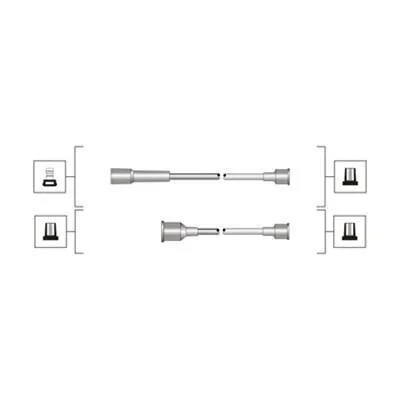 Комплект високовольтних проводів EQ OPEL OMEGA 1.8, 2.0 [] MAGNETI MARELLI 941319170113 (фото 1)