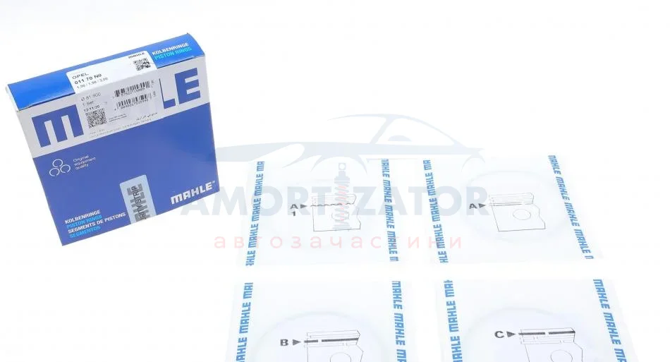 Кільця поршневі MAHLE MAHLE / KNECHT 011 70 N0 (фото 1)