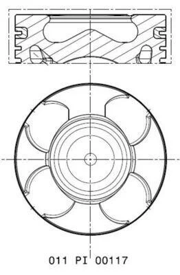 Поршень MAHLE / KNECHT 011 PI 00117 000 (фото 1)