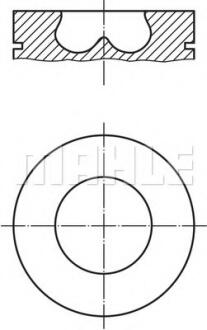 Поршень з кільцями FORD 90.4 TRANSIT 2.4 TDCI 2004- (MAHLE) MAHLE / KNECHT 013 PI 00107 002