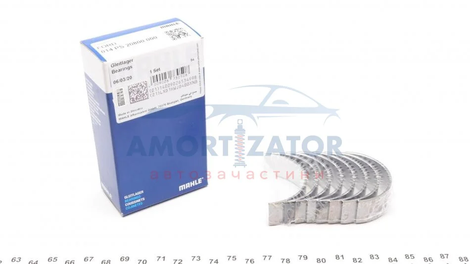 Підшипники ковзання шатунні MAHLE MAHLE / KNECHT 014 PS 20800 000 (фото 1)