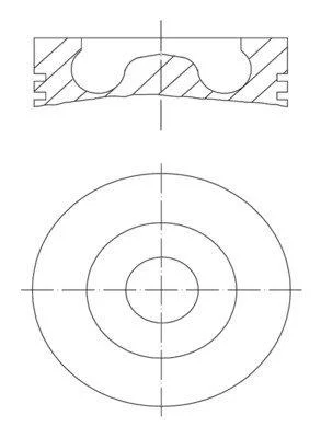 Поршень Mahle MAHLE / KNECHT 0280202 (фото 1)