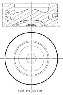 Поршень MAHLE / KNECHT 028 PI 00116 002