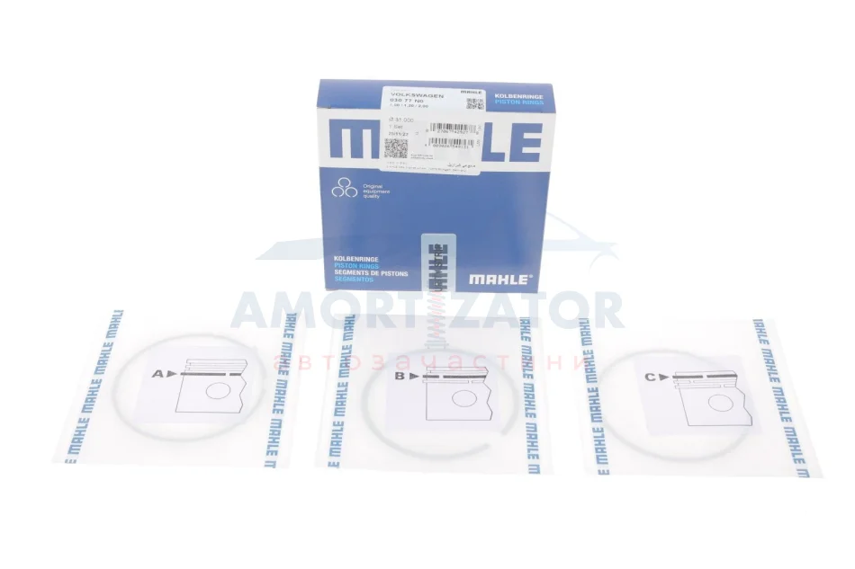 Кільця поршневі MAHLE MAHLE / KNECHT 030 77 N0 (фото 1)