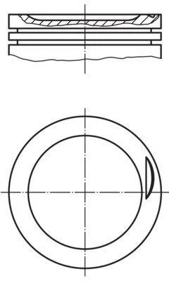 Поршень Mahle AUDI A4,A6 2,0 00-08 MAHLE / KNECHT 030 83 00 (фото 1)