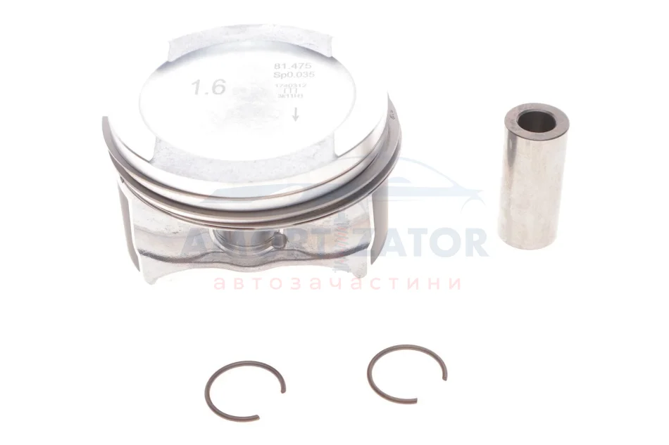 Поршень з кільцями VAG 81,51 1,6 97- (вир-во Mahle) MAHLE / KNECHT 033 20 01 (фото 1)