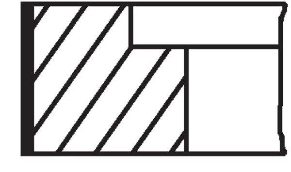 Комплект кілець поршневих з 3 шт. MAHLE / KNECHT 034 74 N3 (фото 1)