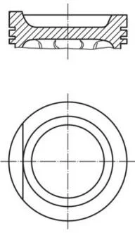Поршень з кільцями AUDI 83,01 2E/AAD/ABK 2,0 8V (Mahle) MAHLE / KNECHT 034 99 01