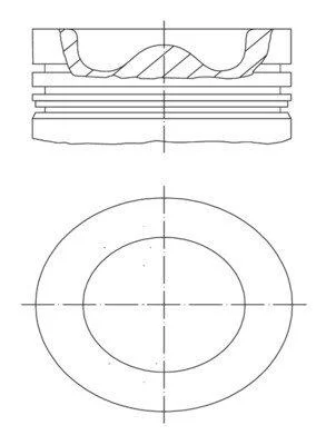 Поршень MAHLE / KNECHT 038 43 00 (фото 1)