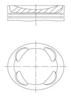 Поршень двигуна CITROEN / MINI (BMW) / PEUGEOT N12 B16 A / 5FK +0.50 MAHLE / KNECHT 081 PI 00104 002