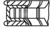 Кільця поршневі BMW 89,00 M60B40 (Mahle) MAHLE / KNECHT 082 78 N0 (фото 3)