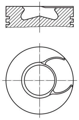 Поршень MAHLE / KNECHT 213 67 00 (фото 1)