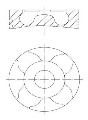 Поршень MAHLE / KNECHT 229 05 00 (фото 1)