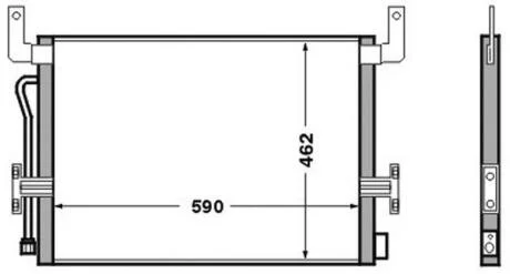 Конденсатор, система кондиціонування повітря MAHLE / KNECHT AC524000S