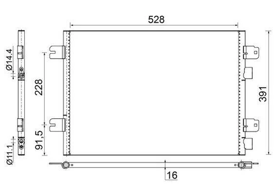 Радіатор кондиціонера MAHLE / KNECHT AC 691 000S (фото 1)