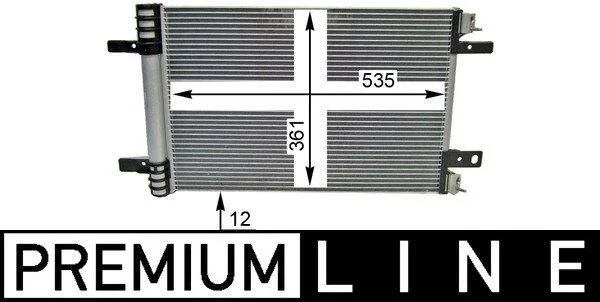 Радiатор кондицiонера MAHLE / KNECHT AC 886 000P (фото 1)