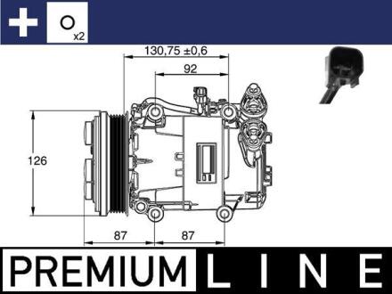 Компресор, система кондиціонування повітря MAHLE / KNECHT ACP 54 000P