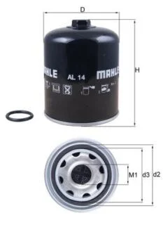 Фільтр осушувача повітря Mahle Scania LKW MAHLE / KNECHT AL 14D