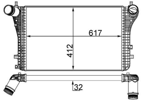 Радіатор інтеркулера MAHLE MAHLE / KNECHT CI 207 000S