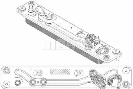 Оливний радіатор, автоматична коробка передач MAHLE / KNECHT CLC 182 000P
