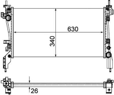 Радіатор охолодження MAHLE / KNECHT CR 1122 000P