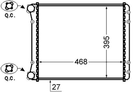 Радіатор охолодження MAHLE / KNECHT CR 1418 000S
