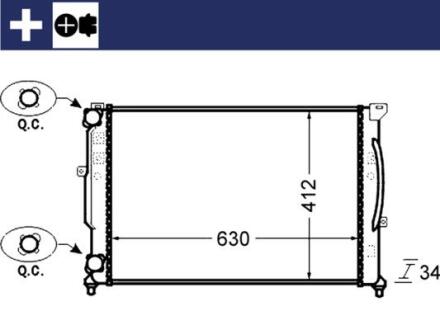 Радіатор охолодження MAHLE / KNECHT CR 1423 000S