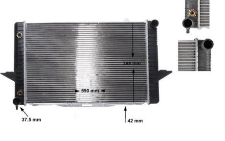 Радіатор, система охолодження двигуна MAHLE / KNECHT CR 164 000S