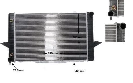 Радіатор, система охолодження двигуна MAHLE / KNECHT CR 164 000S