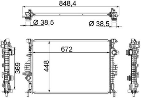 Радіатор охолодження MAHLE / KNECHT CR 1748 000S