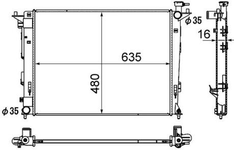 Радіатор охолодження MAHLE / KNECHT CR 1891 000S