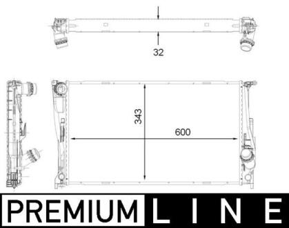 Радіатор охолодження MAHLE / KNECHT CR 1923 000P