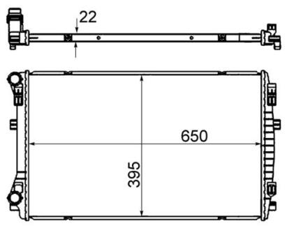 Радіатор охолодження MAHLE / KNECHT CR 2054 000S