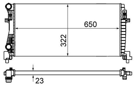 Радіатор охолодження MAHLE / KNECHT CR 2057 000S