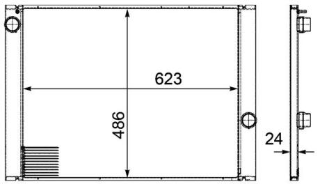 Радіатор охолодження MAHLE / KNECHT CR 581 000P