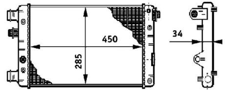 Радіатор охолодження MAHLE / KNECHT CR 632 000S