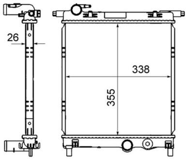 Радіатор охолодження MAHLE / KNECHT CR 831 000S