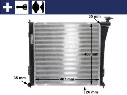 Радіатор охолодження MAHLE / KNECHT CR 848 000S
