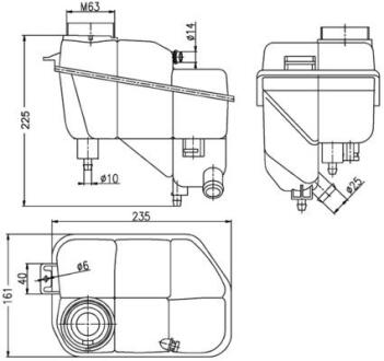 Бачок розширювальний MAHLE MAHLE / KNECHT CRT 202 000S